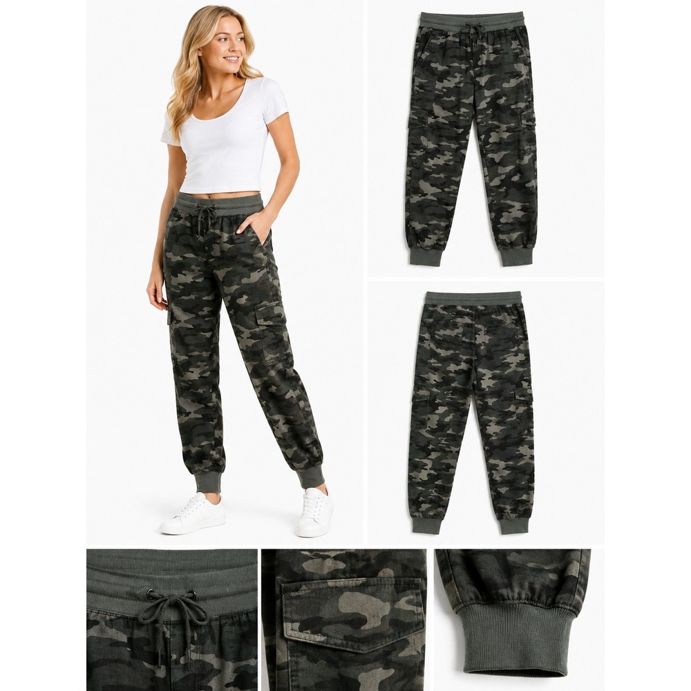 Gap Cargo Jogger M Green Camo Gorpcore Tactical Streetwear Military Utility